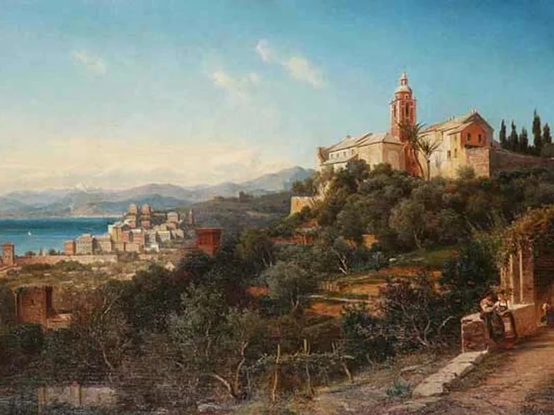 1840-Alois Kirnig - Panorama di Multedo (Monte Oliveto)